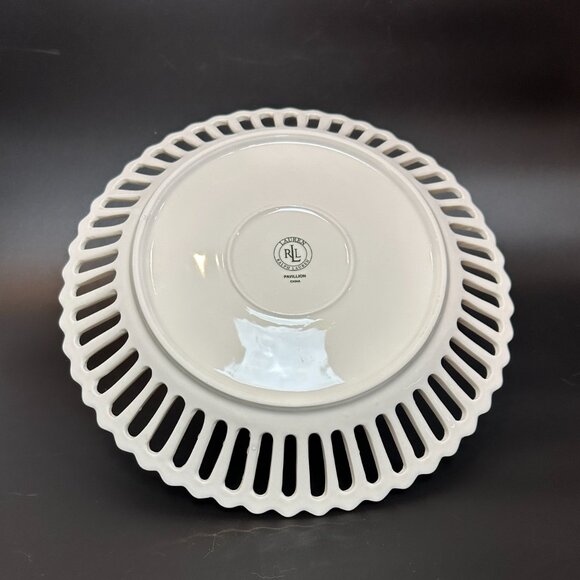 NEW Ralph Lauren RLL White 12" Pavillion China Serving Platter Plate - Picture 10 of 16